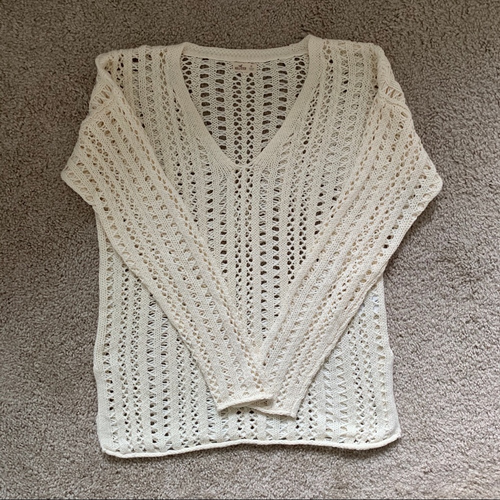 Hollister crochet sweater